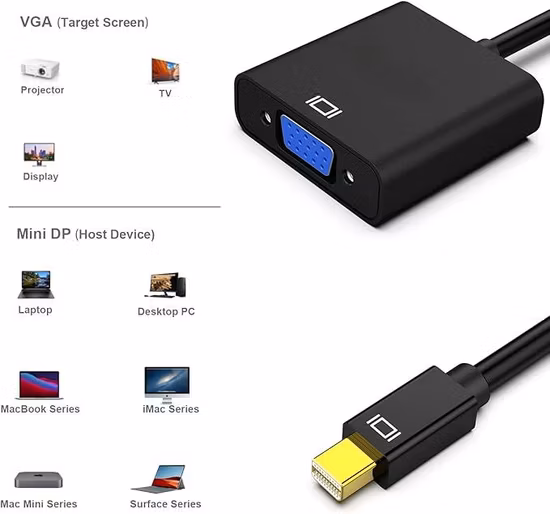 Displayport Cable, Dp to VGA Cable, Displayport to VGA