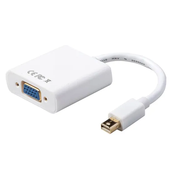 Mini Dp to VGA with Screw Cable for Vidoe
