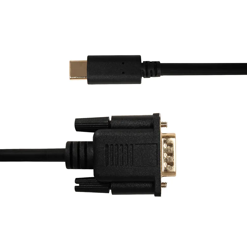 Best Price 1.8m 6FT USB 3.1 Type C Male to VGA Male Converter Cable for HDTV PC