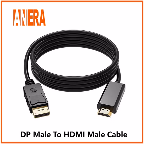 Display Port to HDMI Cable High Resolution Cable Male to Male 4K for Computer Monitor 3m